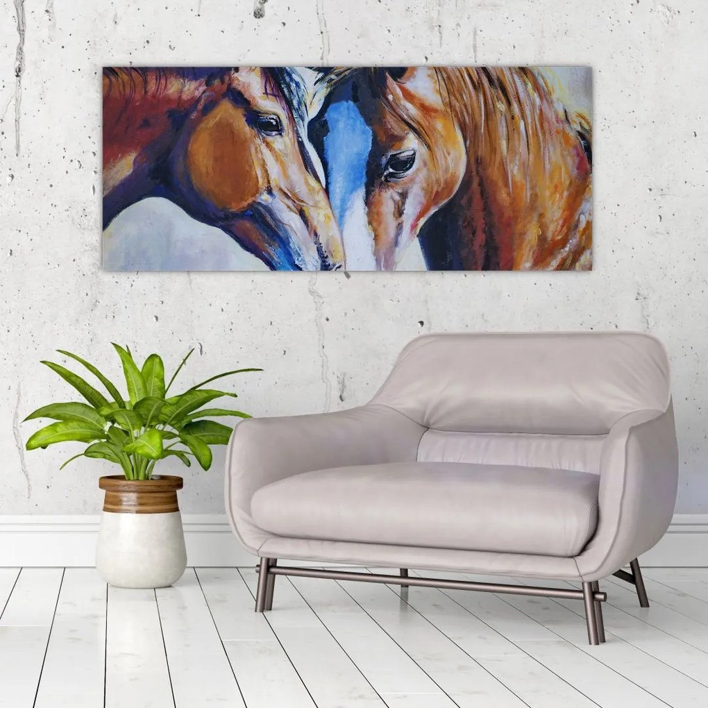 Tablou - Caii îndrăgostiți (120x50 cm)