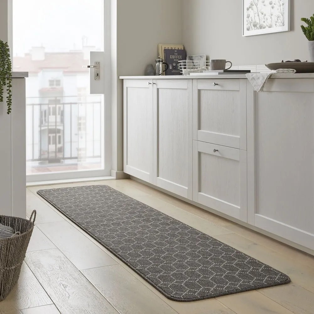 Covor tip traversă gri închis lavabil 57x230 cm Argyll – Flair Rugs