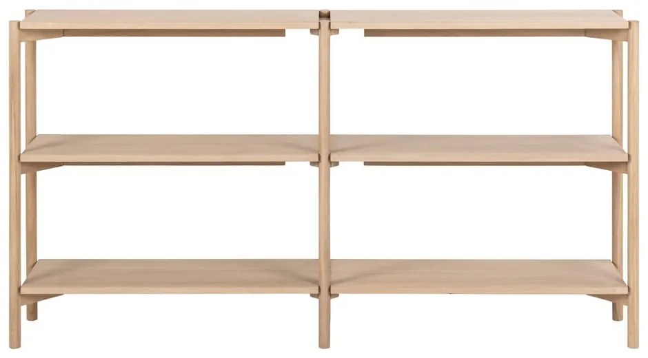 Bibliotecă în culoare naturală cu aspect de lemn de stejar 169x88x30 cm Braidwood – Actona