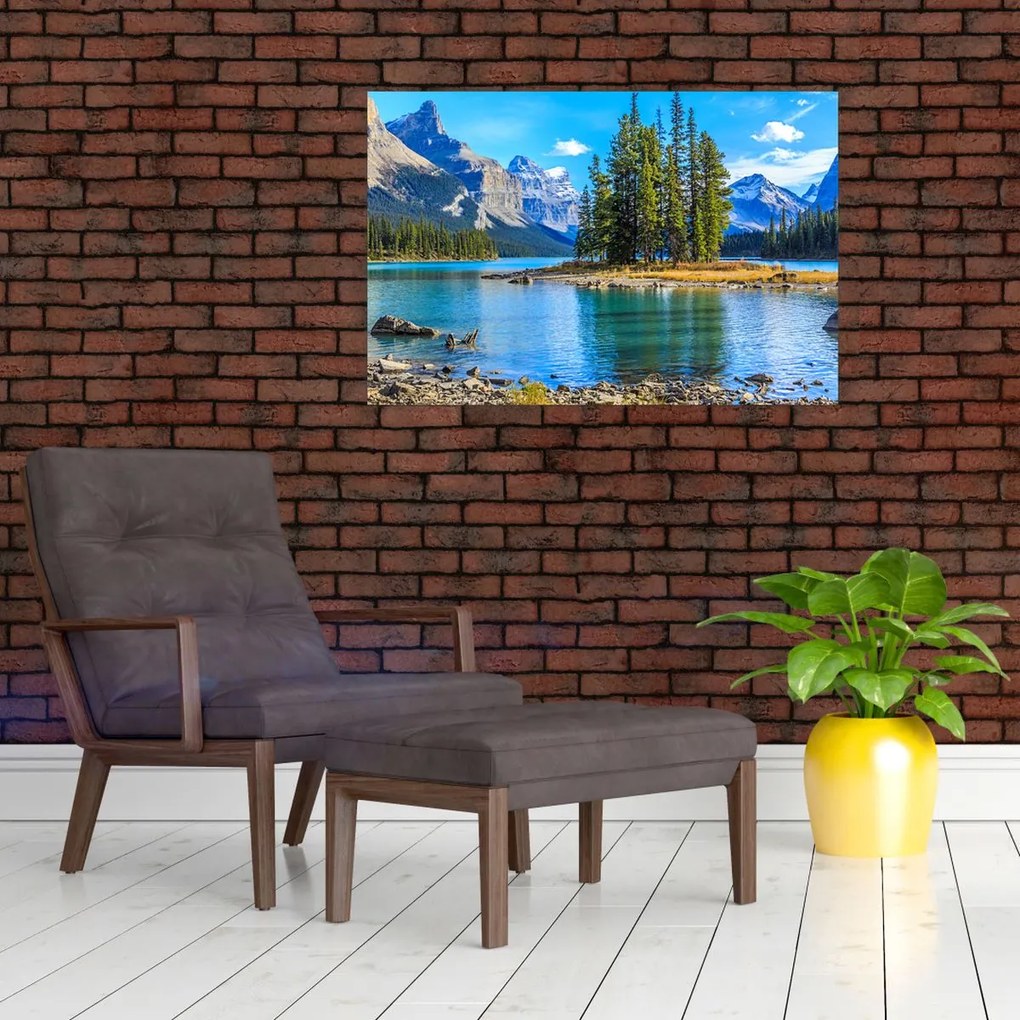 Tablou - Peisaj montan cu râu (90x60 cm)