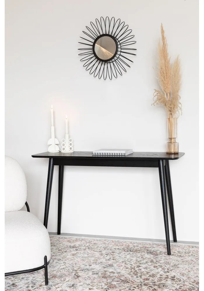 Masă consolă neagră 40x120 cm Fabio – White Label