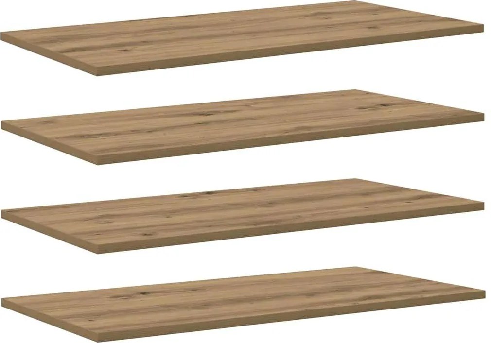 vidaXL Raft pentru cărți 4 pcs Maro 80 x 40 x 1,5 cm Lemn compozit