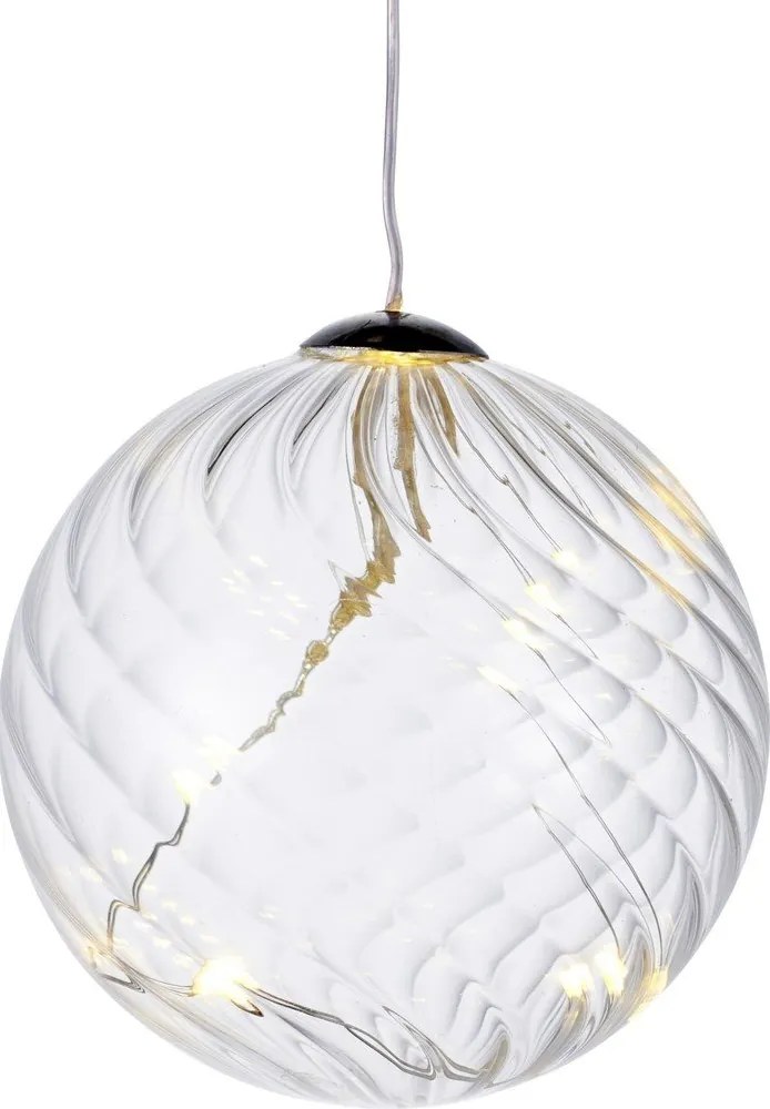 Decorațiune cu lumină LED Sirius Wave Ball, Ø 8 cm