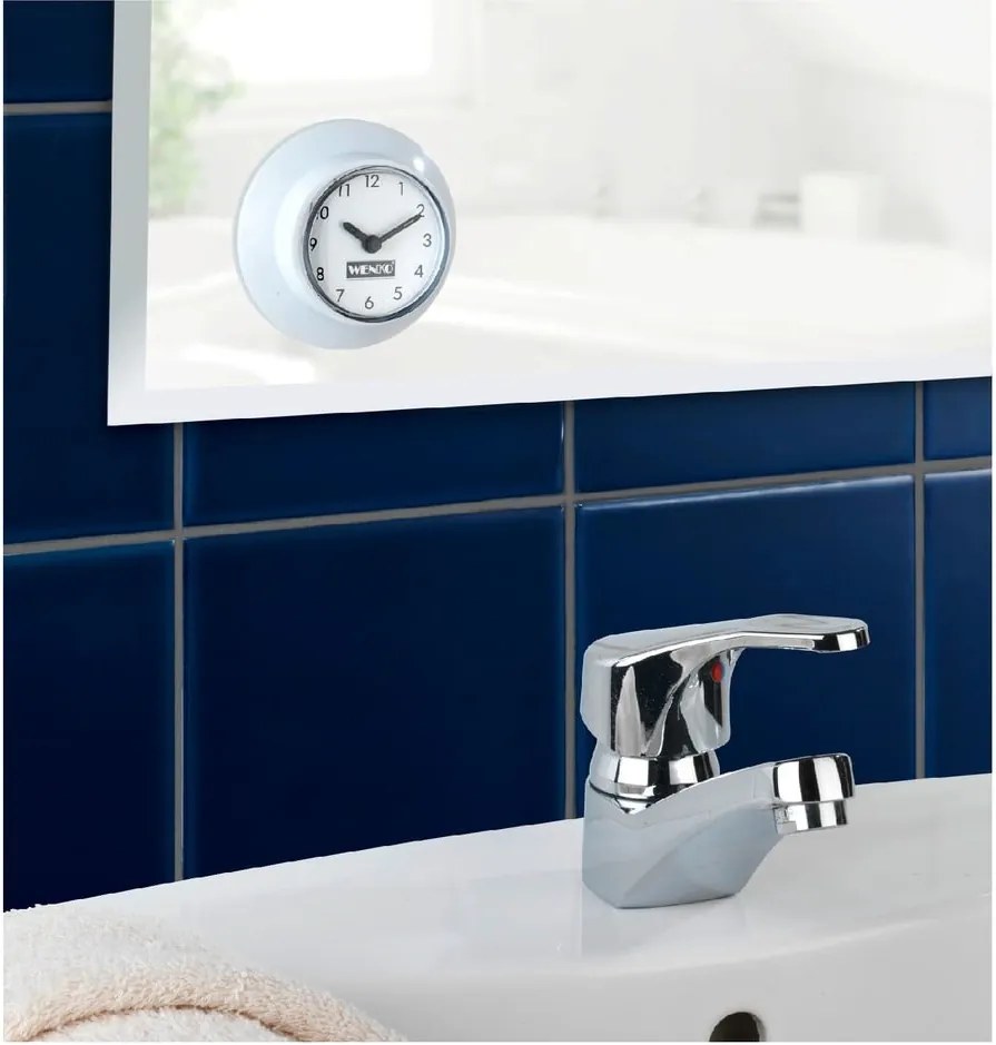 Ceas autoadeziv pentru baie Wenko Wall Clock, alb
