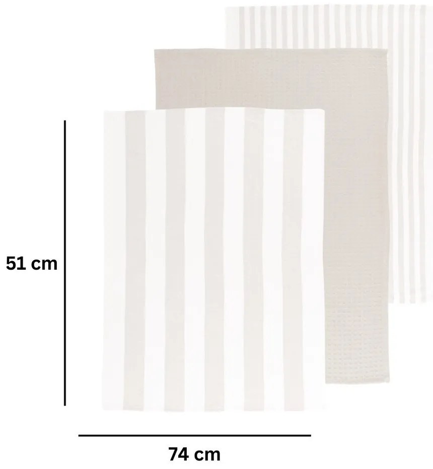 Prosoape de vase 3 buc. din bumbac 51x74 cm Marra – Tiseco Home Studio