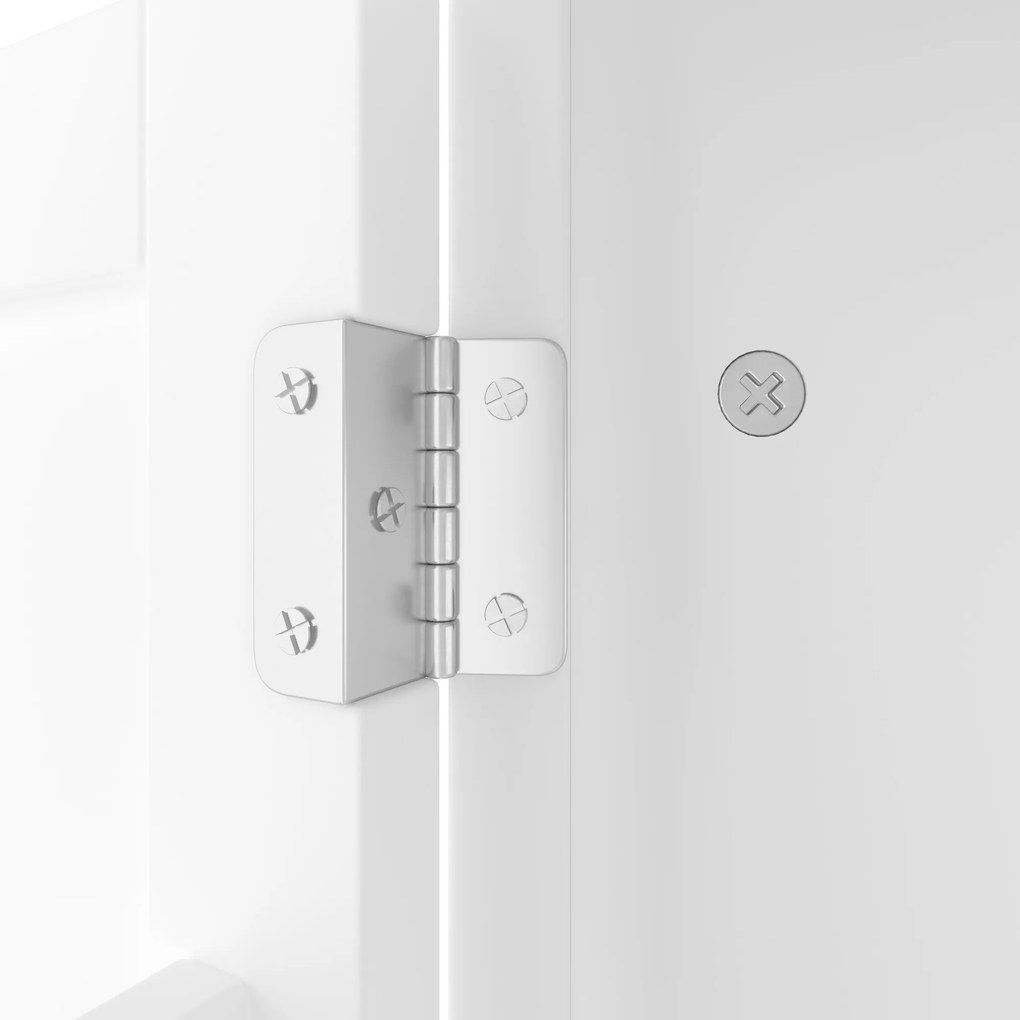 Dulap de baie cu chiuvetă, sertar silențios, raft reglabil, 51x46x85 cm, Alb