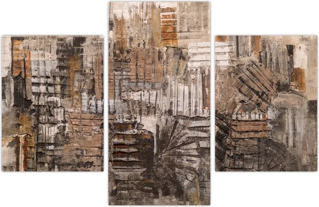 Tablou - Abstract, nuanțe maro (90x60 cm)