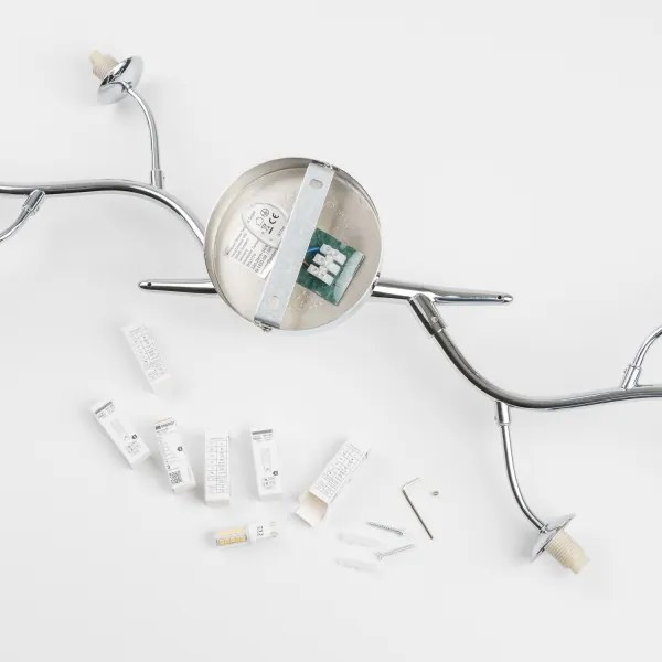 Lustră LED aplicată Brilagi MISTEL 6xG9/3W/230V crom lucios/fumuriu