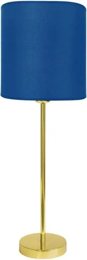 Lampa de masa din alama cu abajur albastru Sofis