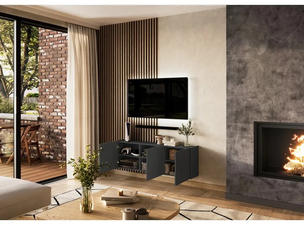 Comodă TV gri antracit 138x45 cm Piana – Germania