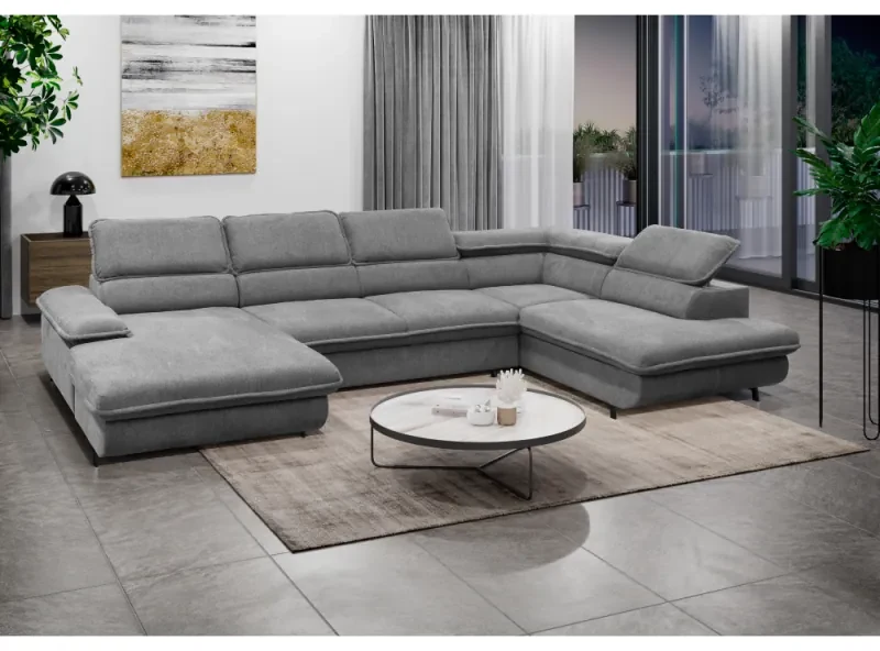 Coltar Living Extensibil MANTY U Gri Dreapta