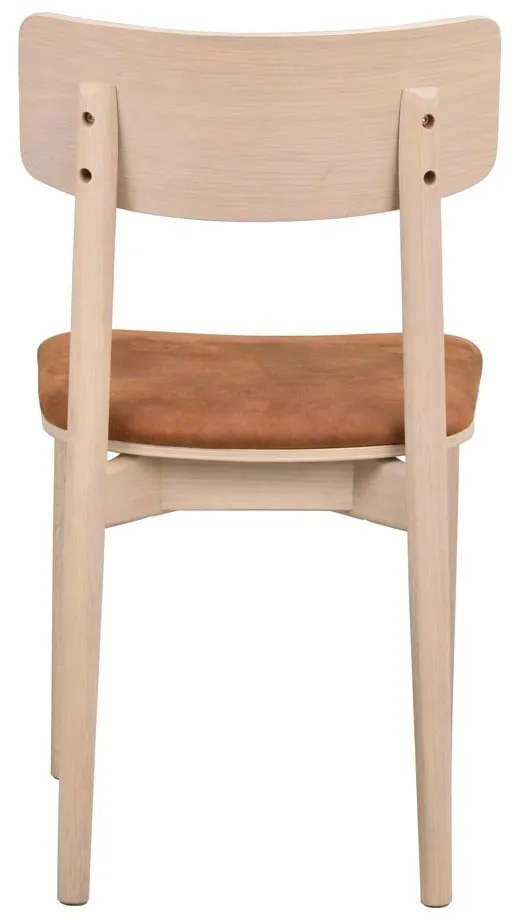 Scaune de dining maro coniac/natural 2 buc. din imitație de piele Wolcott – Rowico