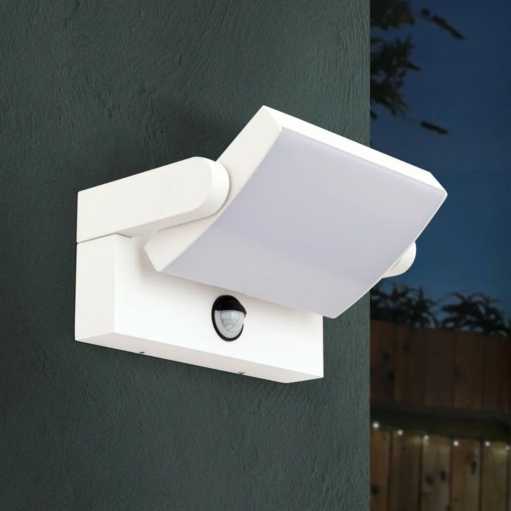 Aplica LED reglabila de exterior cu senzor de miscare IP54 GINGE alba