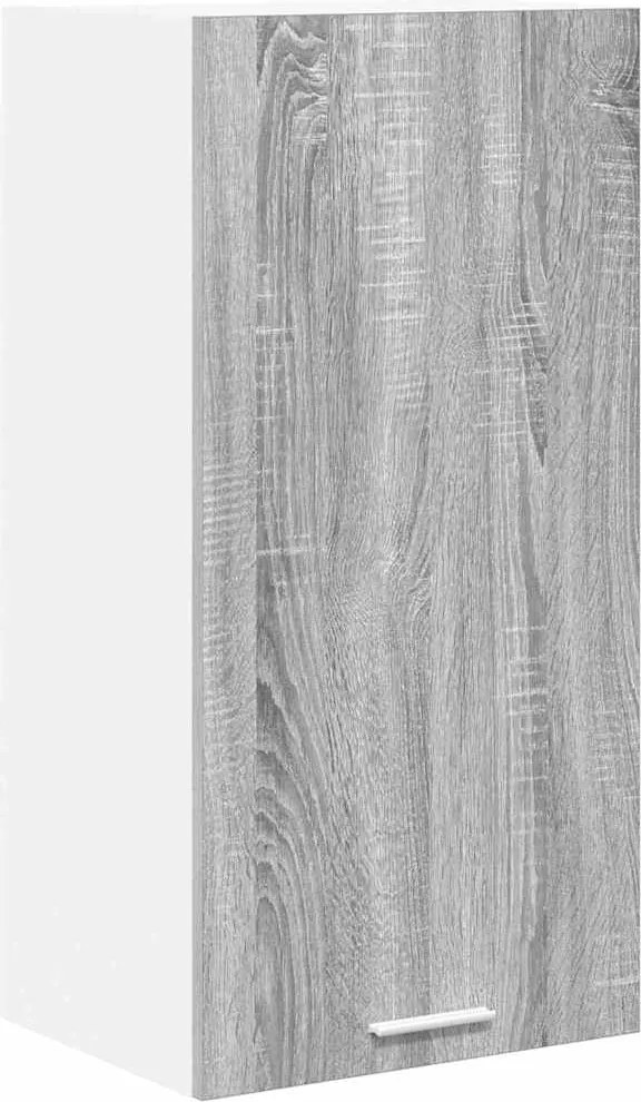 vidaXL Dulap suspendat Gri Sonoma și Alb 40 x 31 x 80 cm Lemn compozit