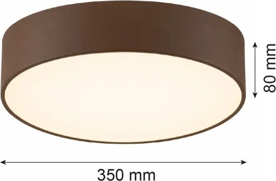 Argon 7297 - Plafonieră DARLINGOS, 2xE27/15W/230V, Ø 35 cm, maro