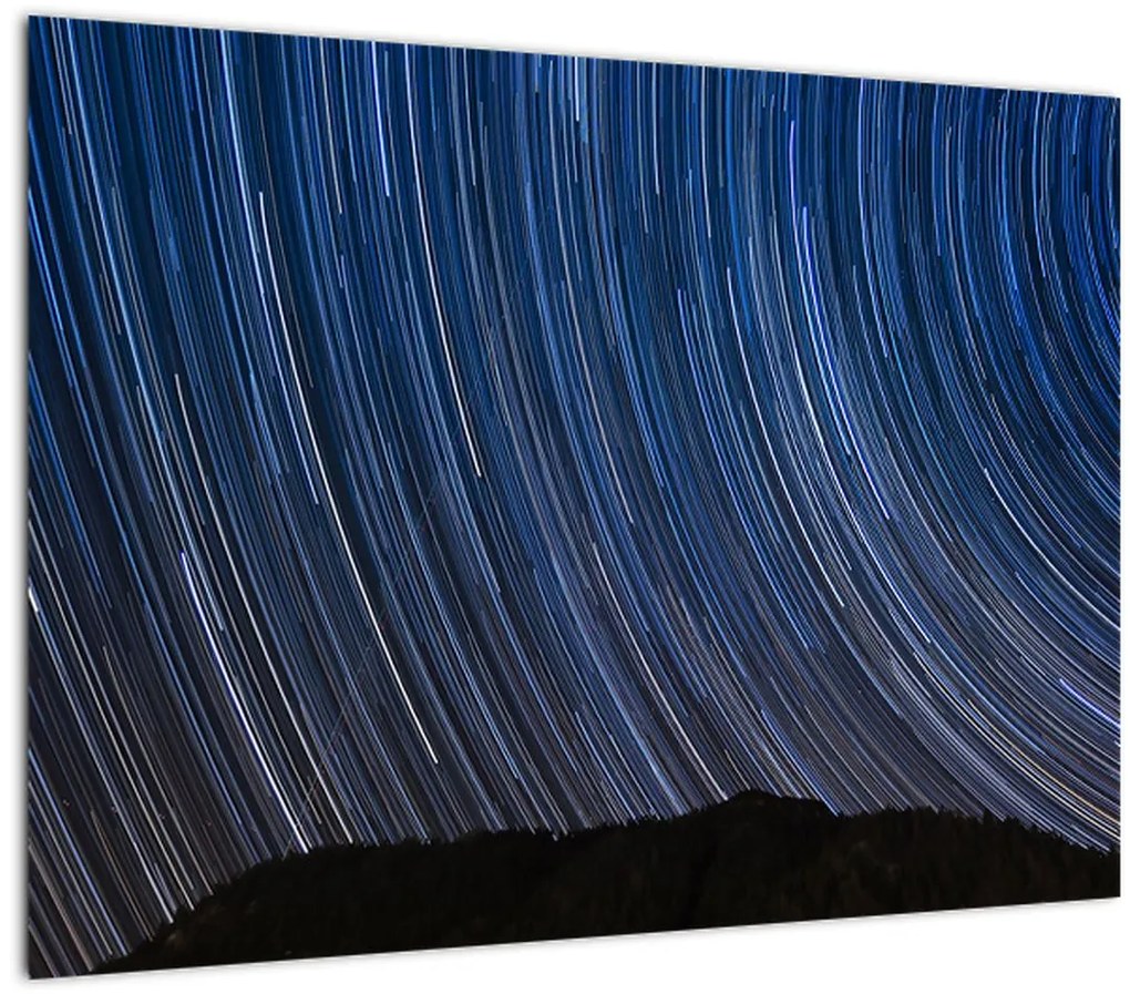 Tablou pe sticlă cu stele noaptea și cerul (70x50 cm)