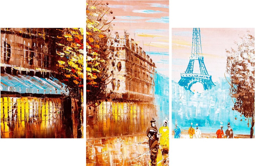 Tablou - Vremea ploioasă și Turnul Eiffel (90x60 cm)