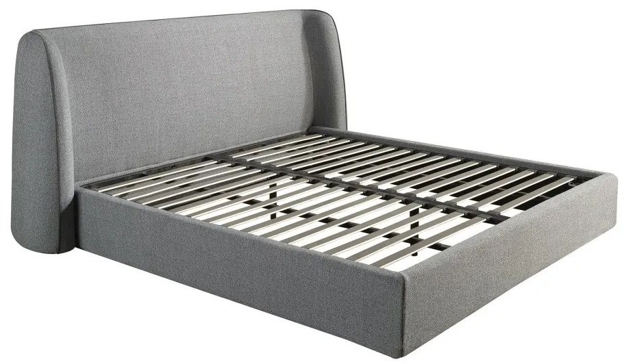 Pat dublu tapitat design LUX Dark grey, 180x200cm