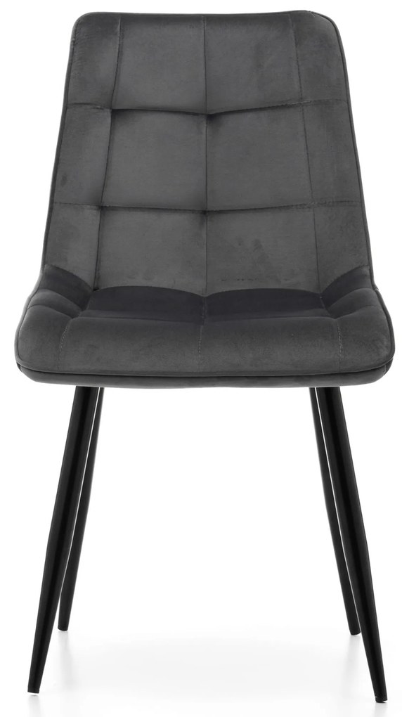 JAKS SCAUN DE SUFRAGERIE CHIC VELVET GRI ÎNCHIS