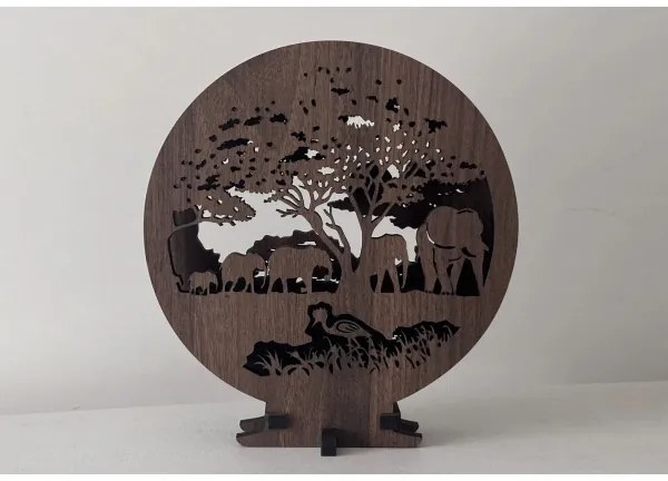 Lampă decorativă de masă LED dimabilă Li-Go 23610/DUB2 - LED 12W/230V, 20x22 cm, stejar