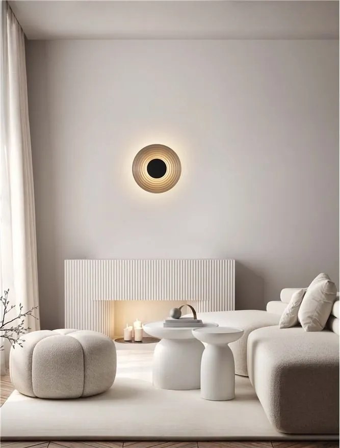 Aplica LED moderna design decorativ NOUS nickel negru/fumuriu