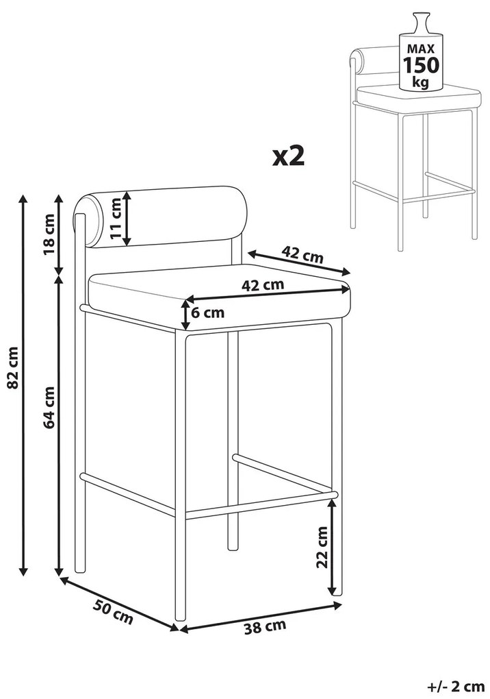 Set 2 buc scaun tip bar Aage (verde). 1077491