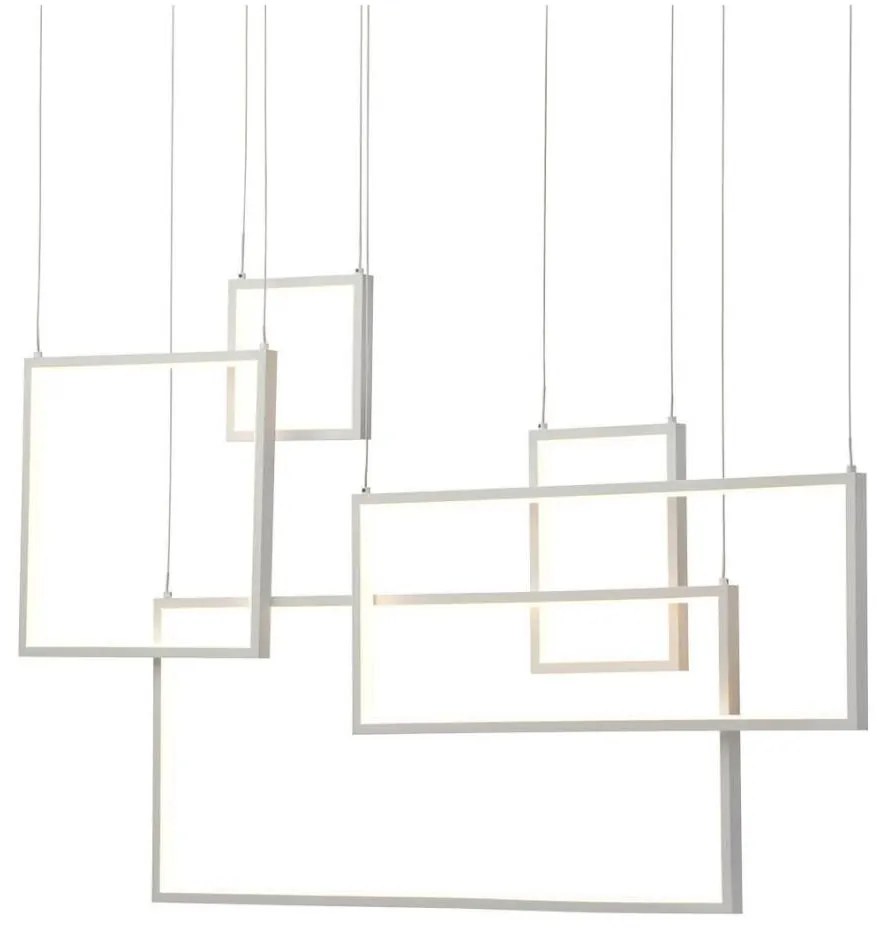 Redo PLANA 01-2316 – lustru suspendat LED dimabil pe cablu, 80W, 230V, alb