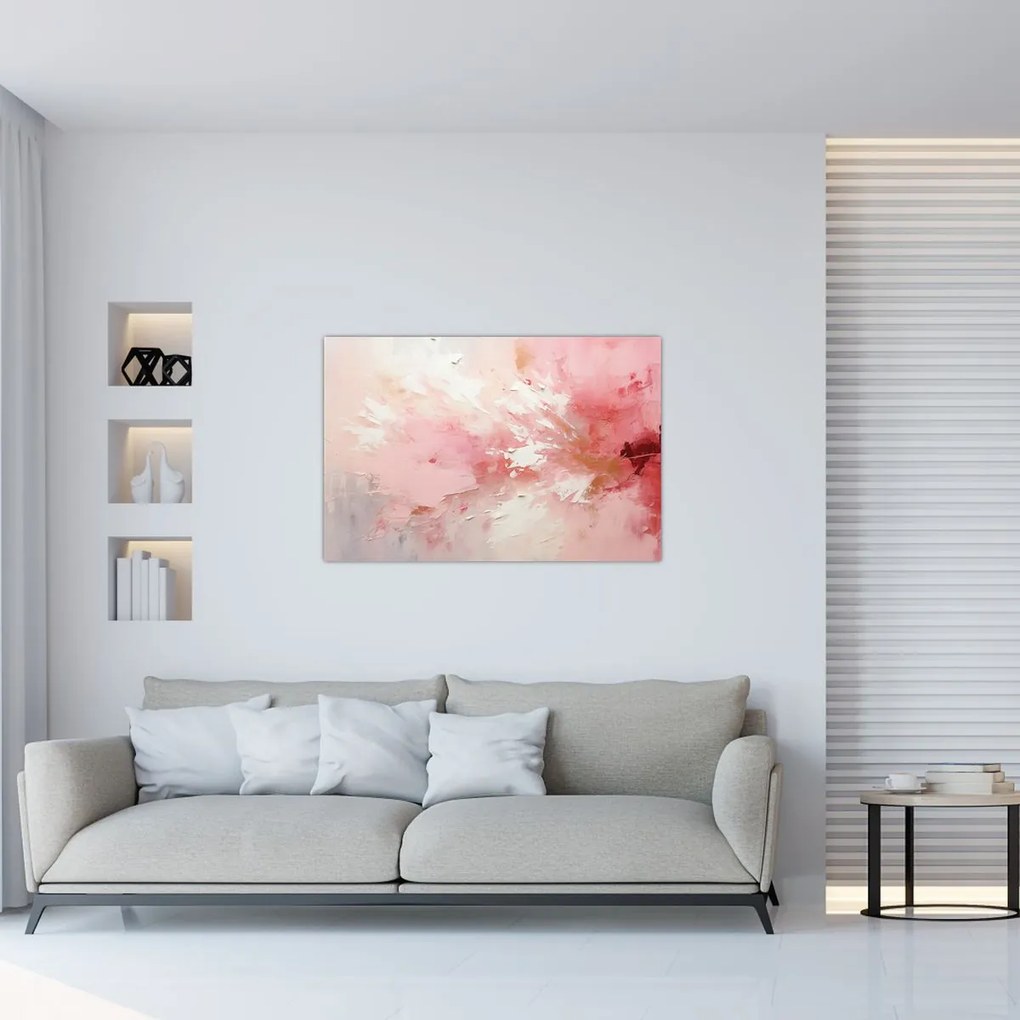 Tablou - Abstract roz (90x60 cm)