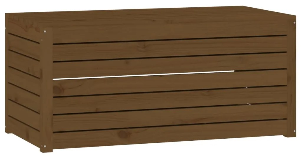 823951 vidaXL Ladă depozitare grădină, maro, 101x50,5x46,5cm, lemn masiv pin