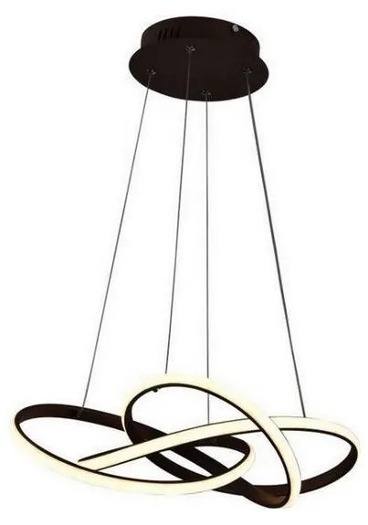 Lustră LED dimabilă pe cablu LED/65W/230V 3000-6500K maro + telecomandă