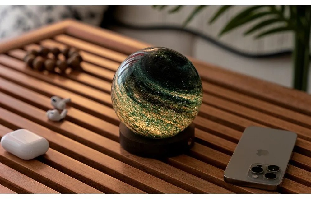 Decorațiune luminoasă maro închis/în culoare naturală închisă cu USB ø 8 cm Stellar Ocean – Gingko