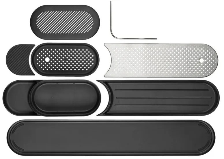 Organizator chiuveta Brabantia SinkStyle Set 1008498, 2 piese, Finisaj mineral, Rezistent la coroziune, Gri