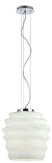 Pendul MAGMA Redo 01-1141 pe cablu, 1xE27/42W/230V, Ø 30 cm, crom lucios/alb