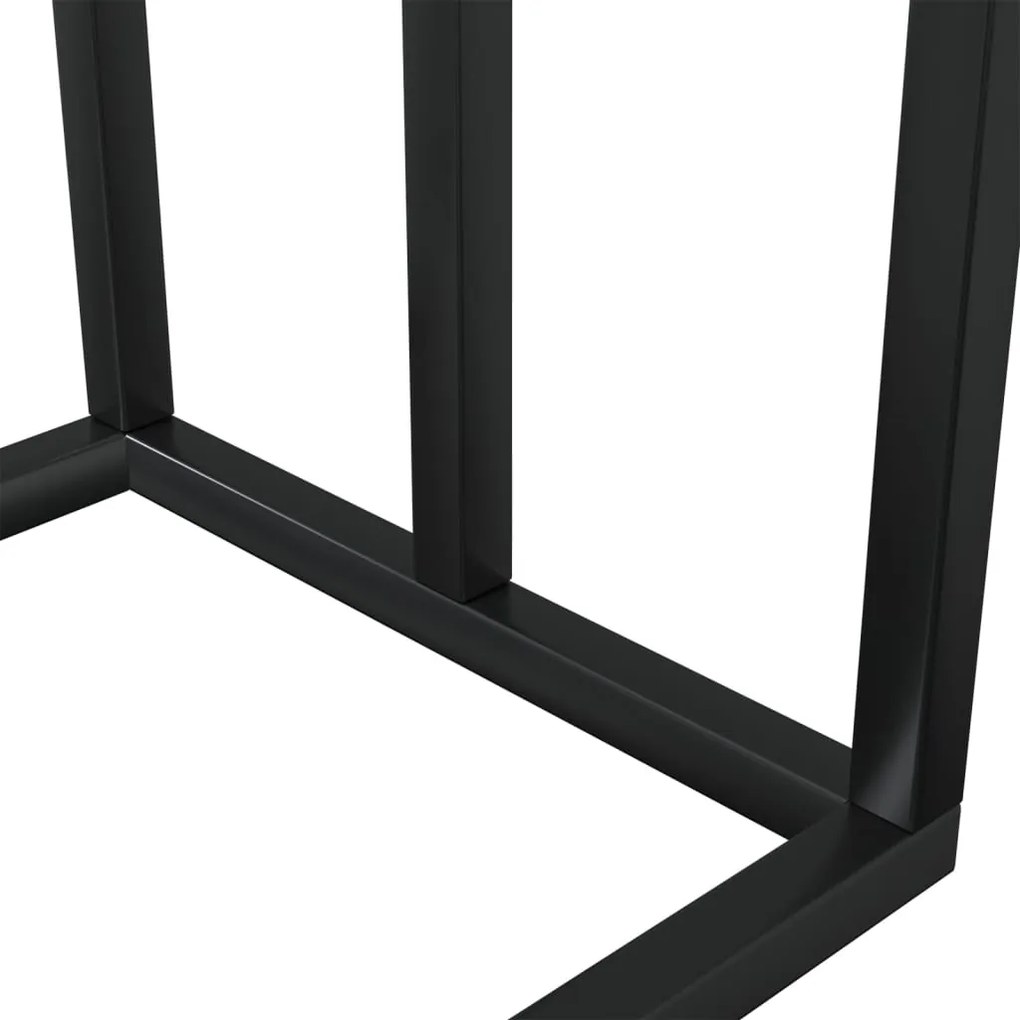 Suport de prosoape autonom, negru, 48x24x79 cm, fier Negru, 48 x 24 x 79 cm