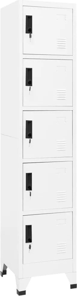 vidaXL Fișet, alb, 38x40x180 cm, oțel