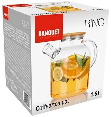Banquet Ceainic din sticlă RINO 1,5 l