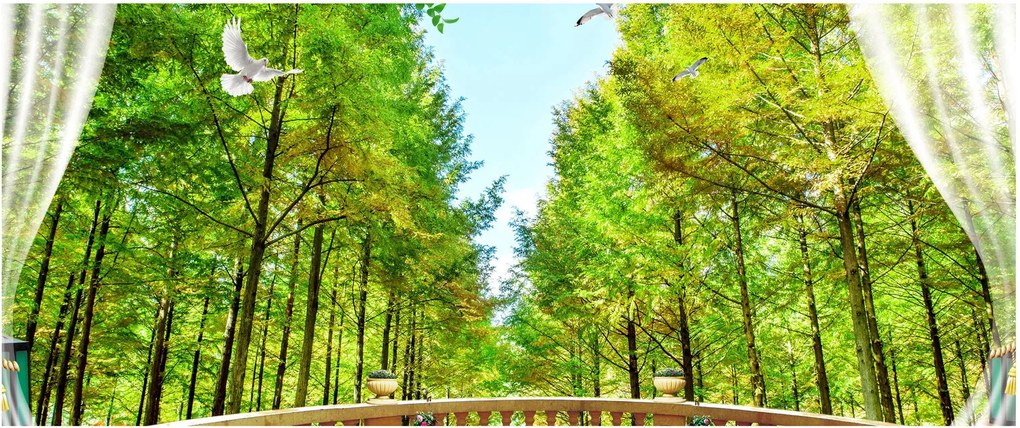 Tablou - Privire spre pădure (120x50 cm)