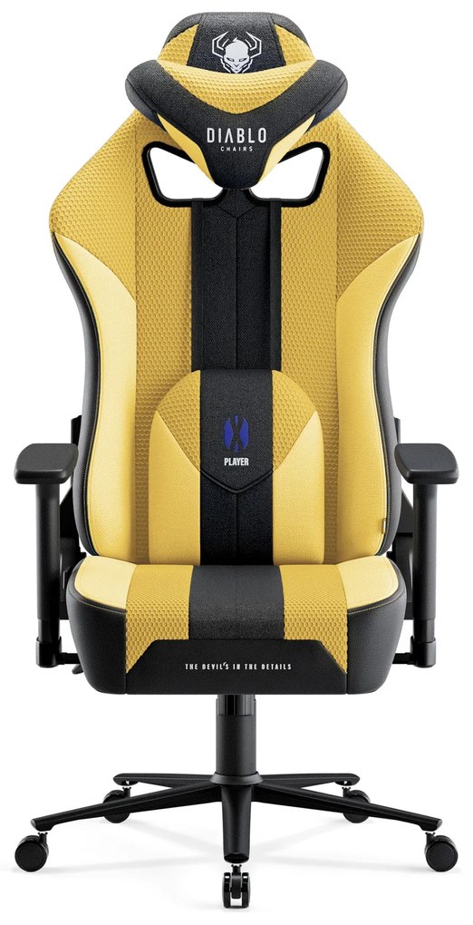 Scaun gaming din material Diablo X-Player 2.0 Normal Size: Dark sunflower