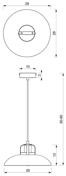 Lustră pe cablu FELIX 1xE27/60W/230V albă