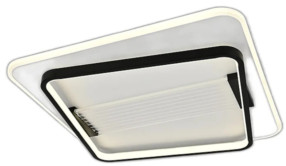 Lustra LED Cu Telecomanda, Elit's Esn R9053S, 126W, Negru Alb