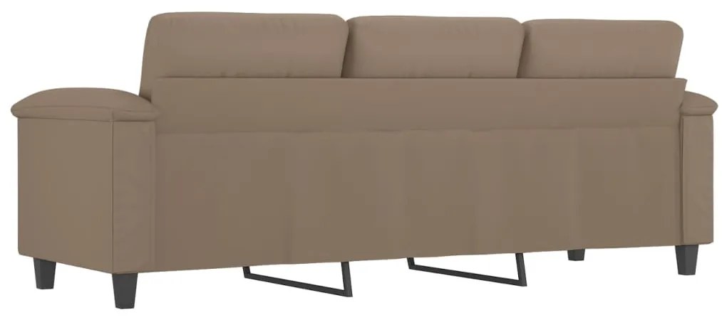 Canapea cu 3 locuri, cappuccino, 180 cm, piele ecologica Cappuccino, 210 x 77 x 80 cm