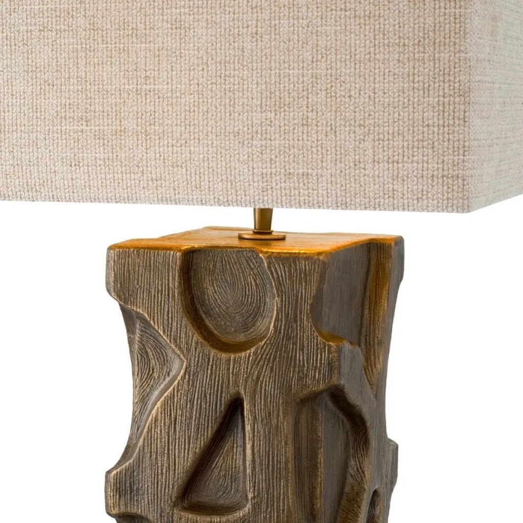 Veioza, Lampa de masa design LUX, Aluminiu, Tesatura, Enzo