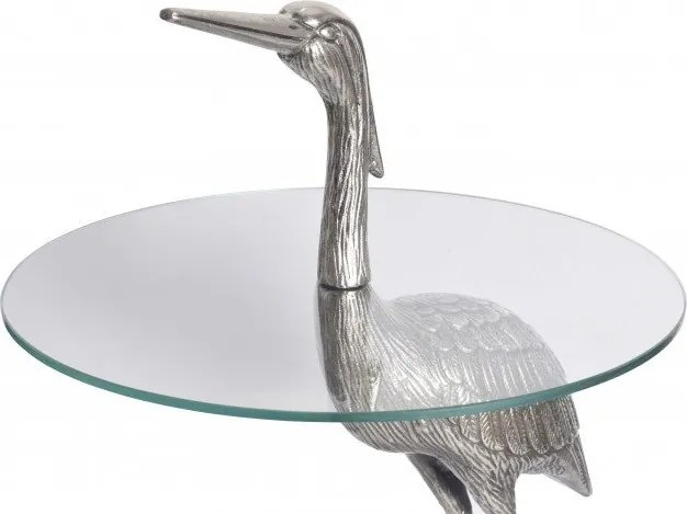 Masuta design unicat Reiher 90cm argintiu