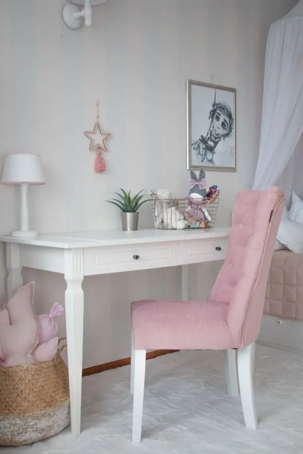 Birou pentru copii Ines alb L120 cm