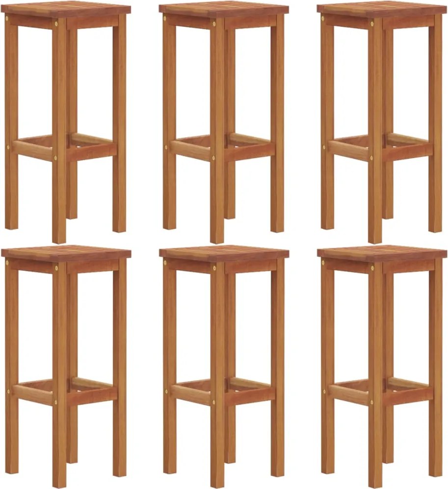 vidaXL Taburete de bar, 6 buc., lemn masiv de acacia