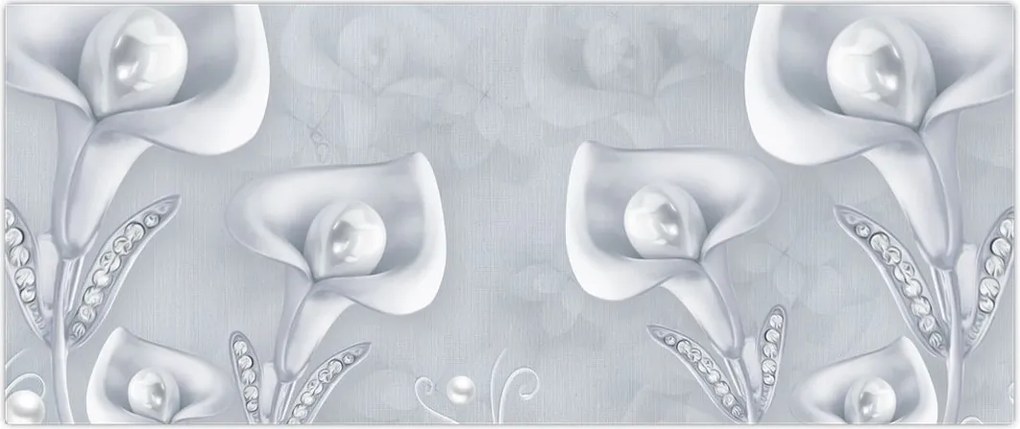 Tablou - Flori de perle (120x50 cm)