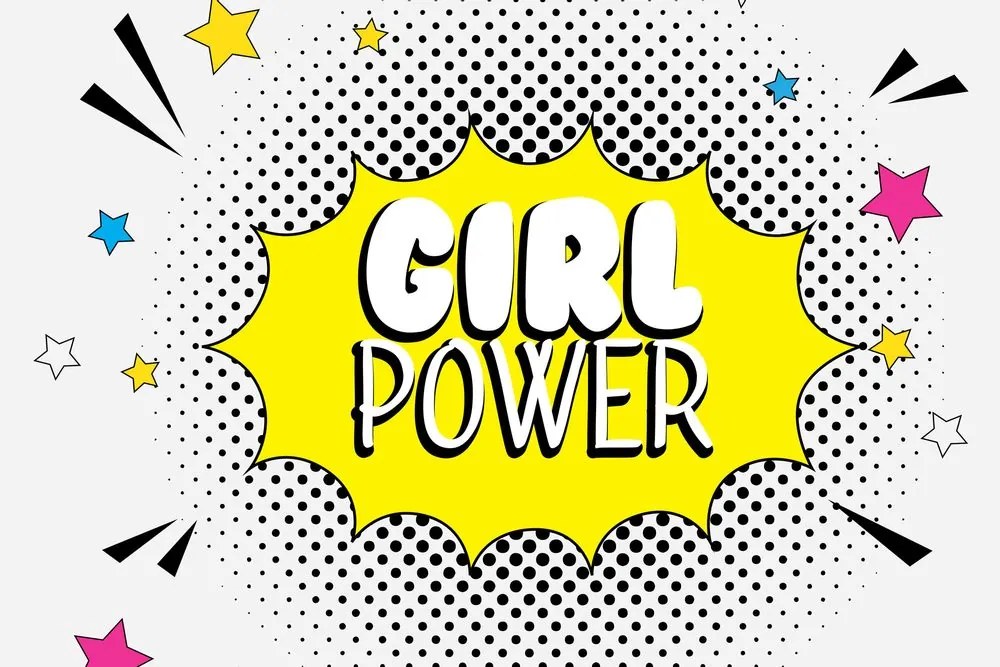 Tablou cu inscripție pop art - GIRL POWER