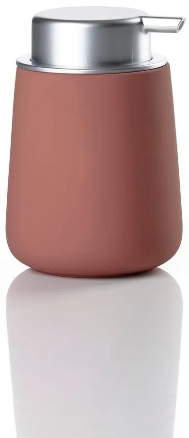 Dozator de săpun lichid roșu deschis din porțelan 250 ml Nova – Zone