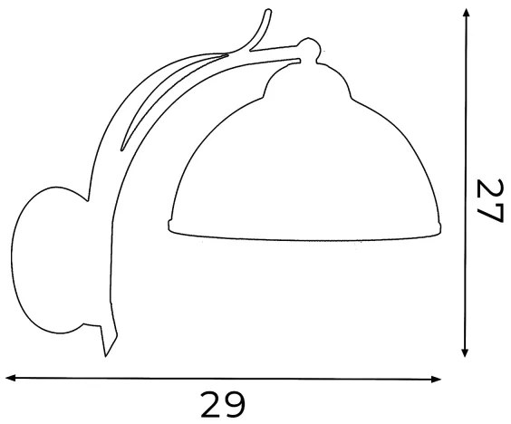 Aplică perete KORFU 1xE27/60W/230V