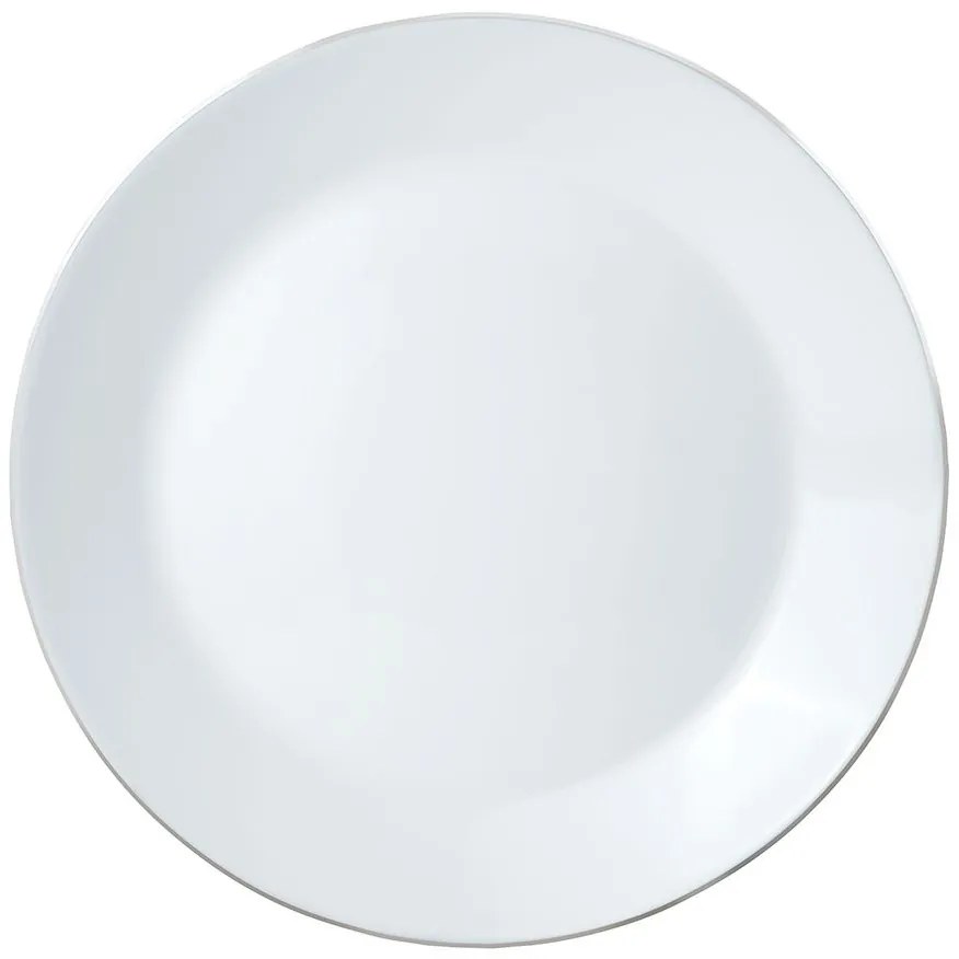 Set farfurii 18 piese alb cu detalii argintii Kinghoff KH1877